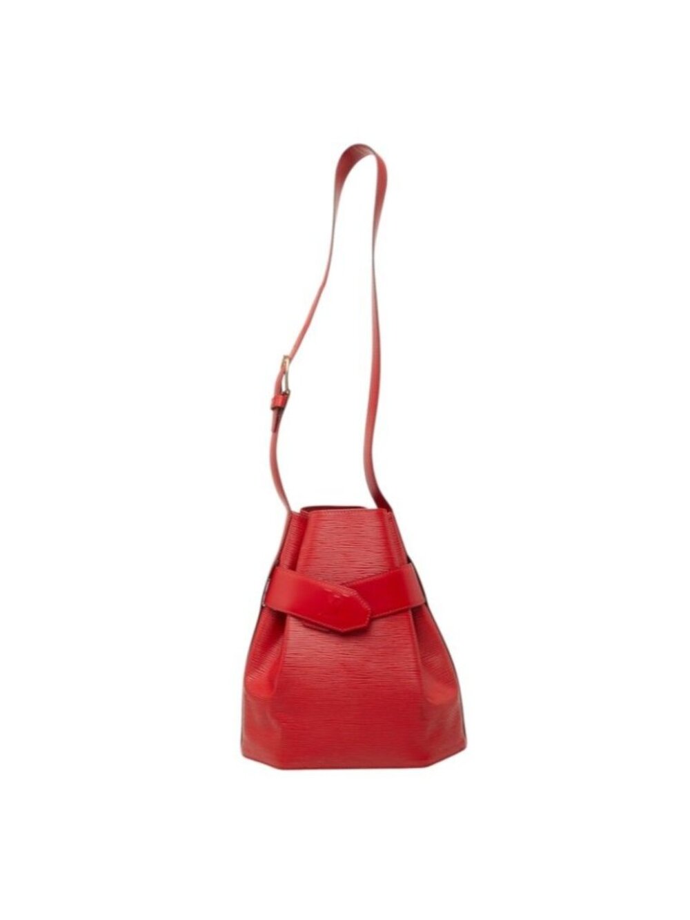 Louis Vuitton Epi Sac D'epaule PM Shoulder Bag Castilian Red Leather